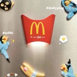 French Fries Night Light McDonald’s Night Light Recharge Creative Bed Sleep Light Bff Birth Gift Female